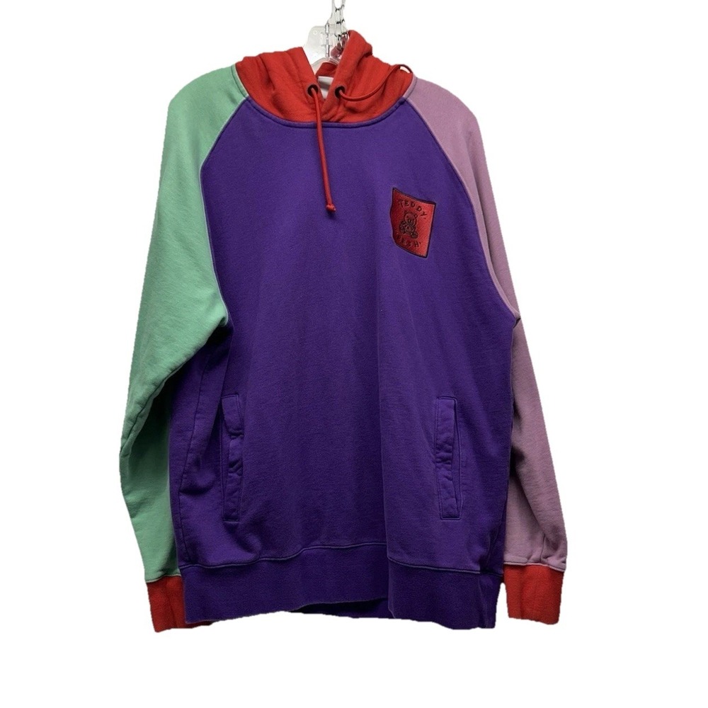Teddy Fresh Colorblock Large Multicolor Hoodie Cotton Sweatshirt (H2)